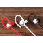 Wholesale Hook Over the Ear Bluetooth Headset Earbud with MicroSD Music Slot MST7 (Red)